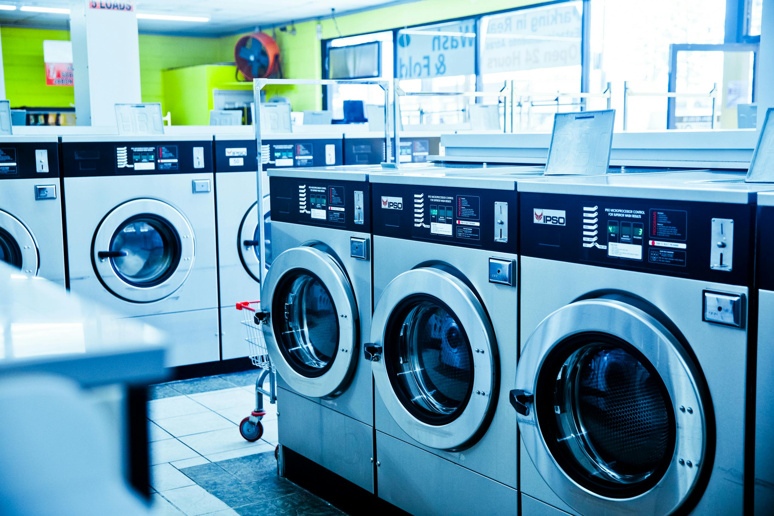 Laundry machines at Cheyenne Laundry Co.